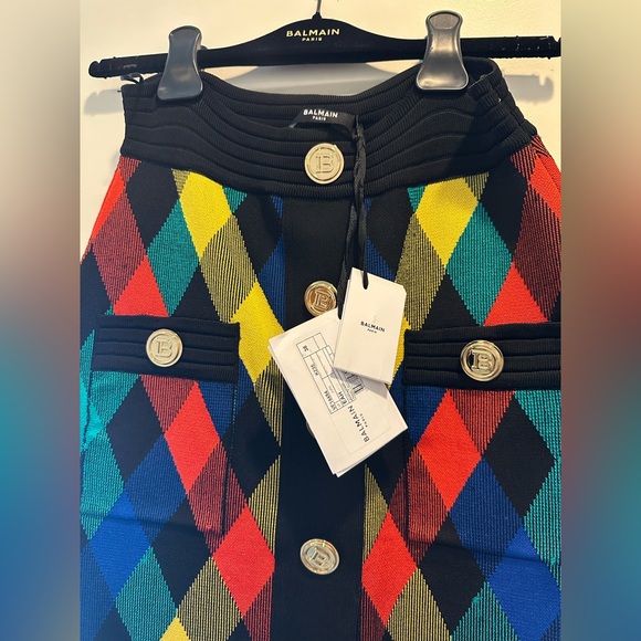 NWT Balmain Multi-colored knit skirt - Picture 4 of 5